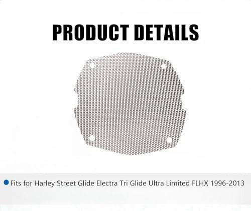 Front Mesh Speaker Grill Cover Panels Replacement for Harley Davidson Chrome