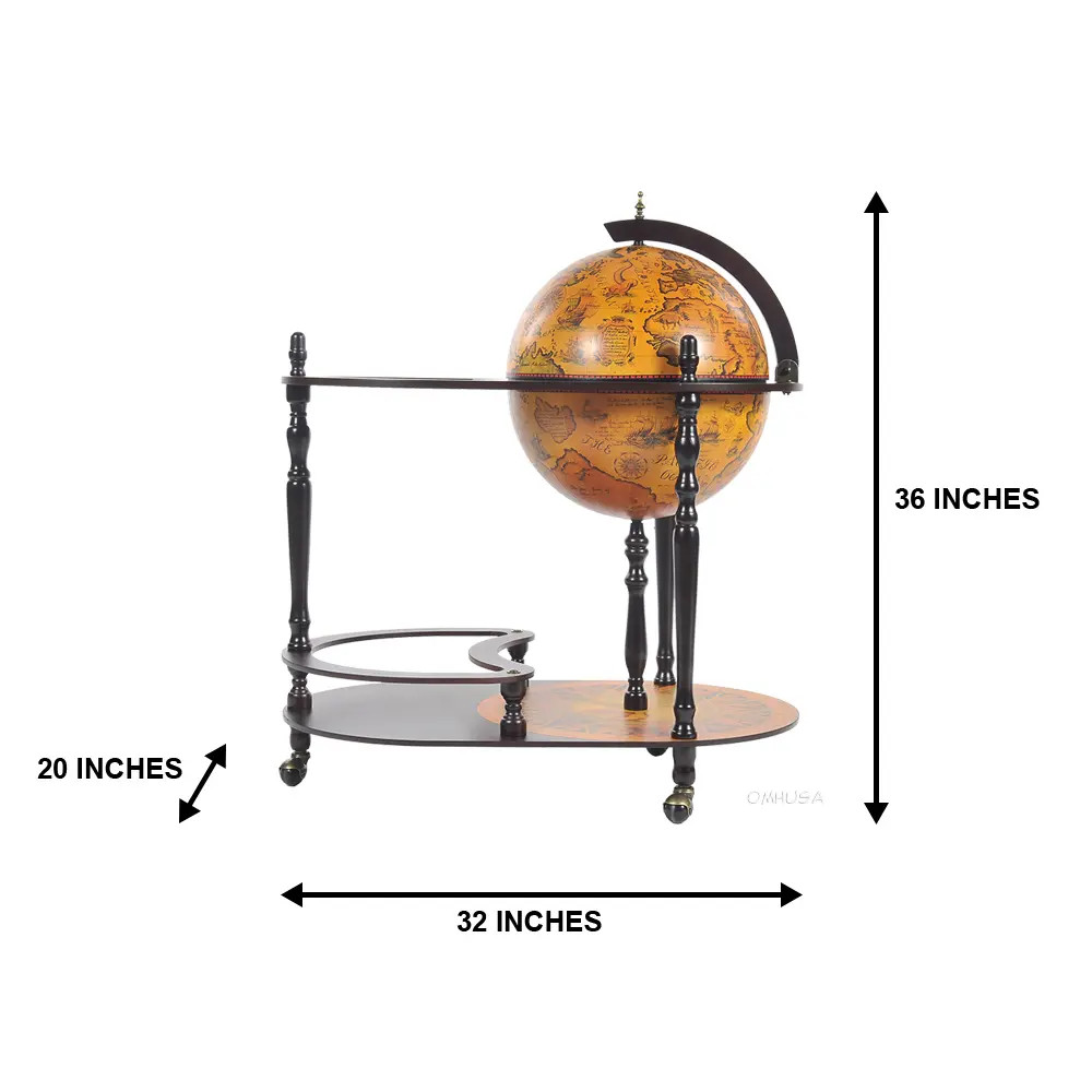 Exotic Globe drink trolley Red