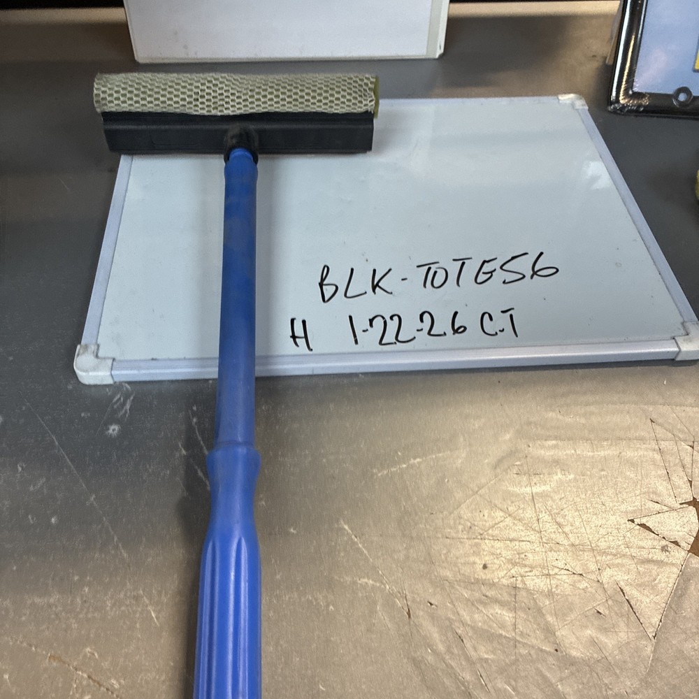 15.9" Window Squeegee for Car,2 in 1 Plastic pole, Blue
