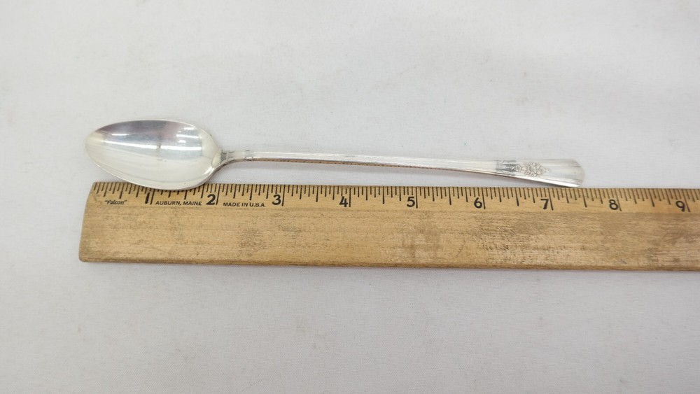 Wm Rogers Desire Pattern Silverplate Iced Tea Spoon TF
