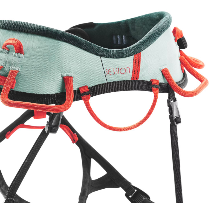 WILD COUNTRY ' WOMENS ' SESSION HARNESS ' AQUIFER/ORANGE ' SIZE SMALL