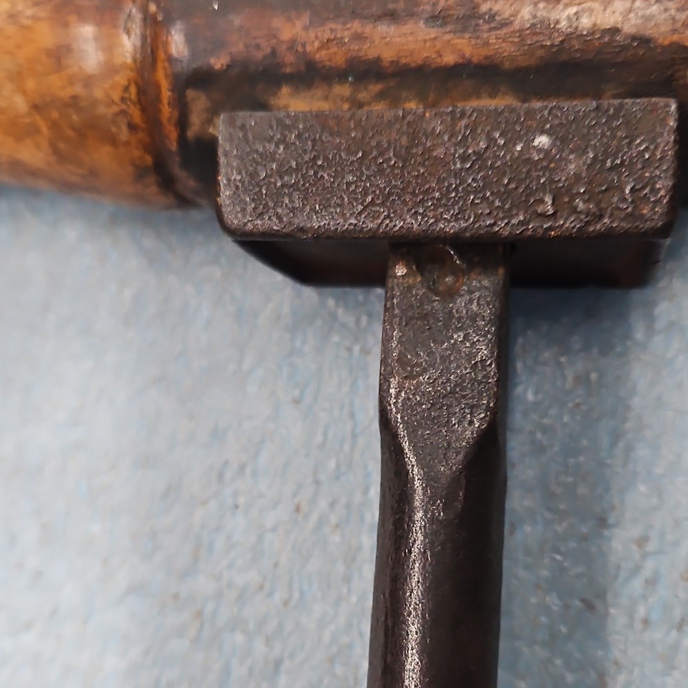 Antique 2" Excelsior T-Handle Wood Auger Irwin Pattern Coarse Thread Frame Tool