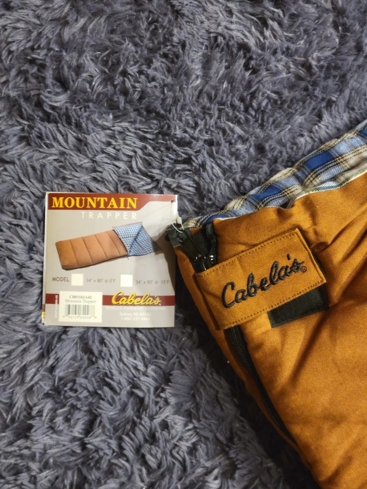 Cabela’s Mountain Trapper -15°F 34x80 Sleeping Bag Canvas Cold Weather Hunting