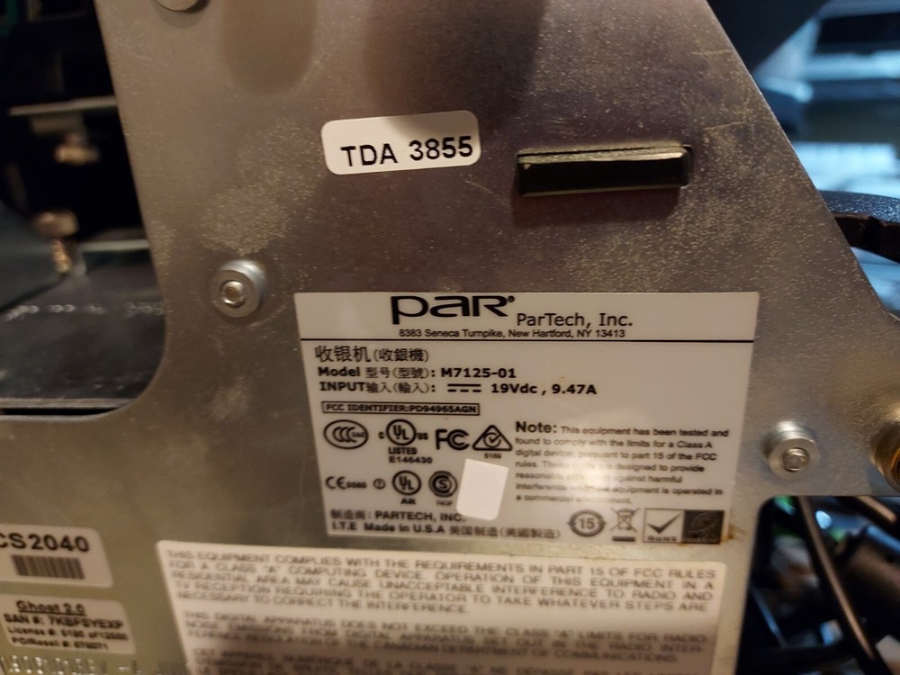 ParTech M7125-01 POS TERMINAL