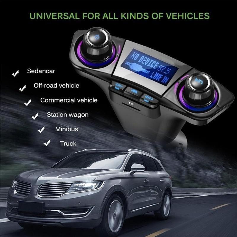 1.3in Bluetooth FM Transmitter Handsfree W/Dual USB Charge For Car MP3 Player