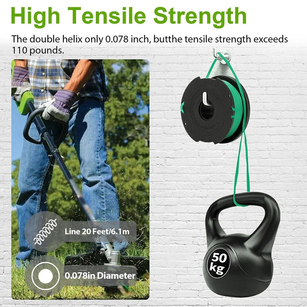 7Pack+1Cap For Black & Decker GH3000 SF-080 Grass Trimmer Replacement Spool Line