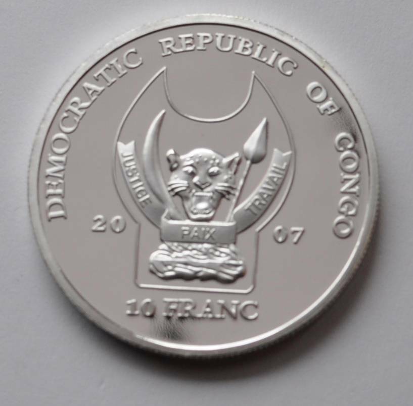 Lion 2007 Congo CuNi Silver plt