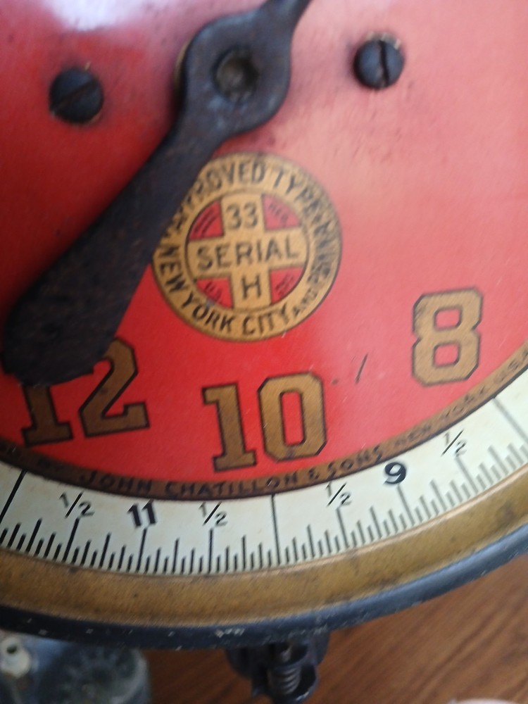 Vintage John Chatillon & Sons Hanging Platform Hardware Store Scale