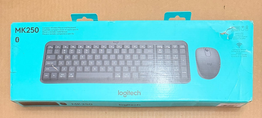 LOGITECH MK250 Bluetooth Wireless Mouse & Keyboard Combo - OPEN BOX / NEW
