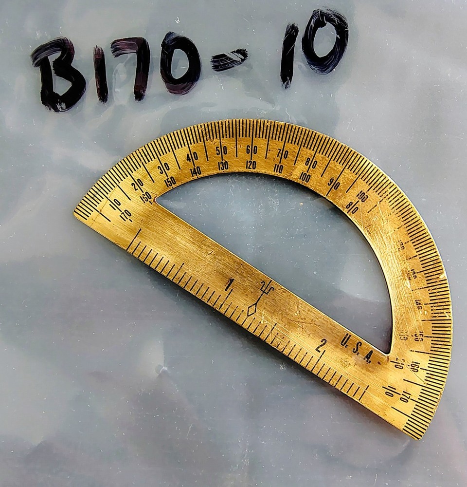 🗽VINTAGE BRASS PROTRACTOR MACHINIST/ TOOLMAKER