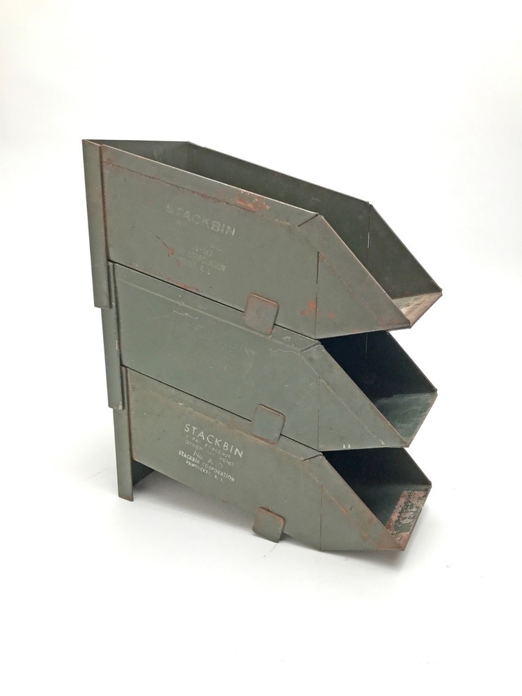 WWII Vintage Military Stackbin Hardware Bins