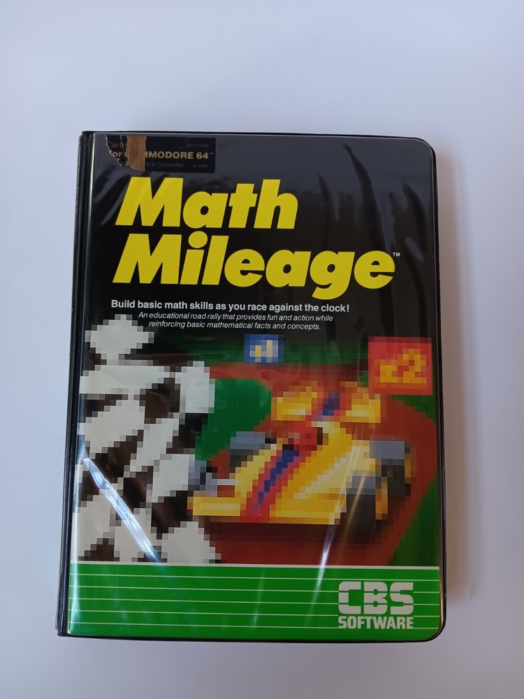 Commodore 64 Math Mileage Computer Game Tested/Works CBS Software