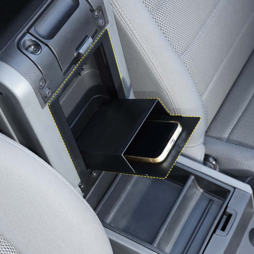 For Jeep Wrangler JK 2007-10 Hidden Console Armrest Box Storage Secret Organizer