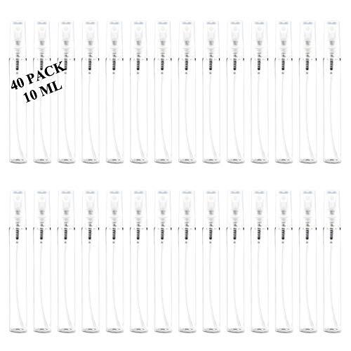 40Pcs Portable Refillable Glass Makeup Clear Empty Sprayer Bottles 10ml