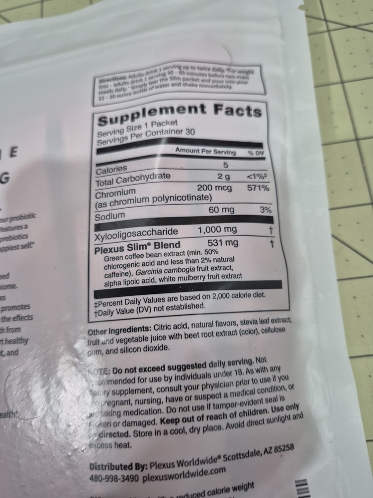 Plexus SLIM 30 Microbiome Activating Packets Raspberry Lemon Watermelon 08/27 A6