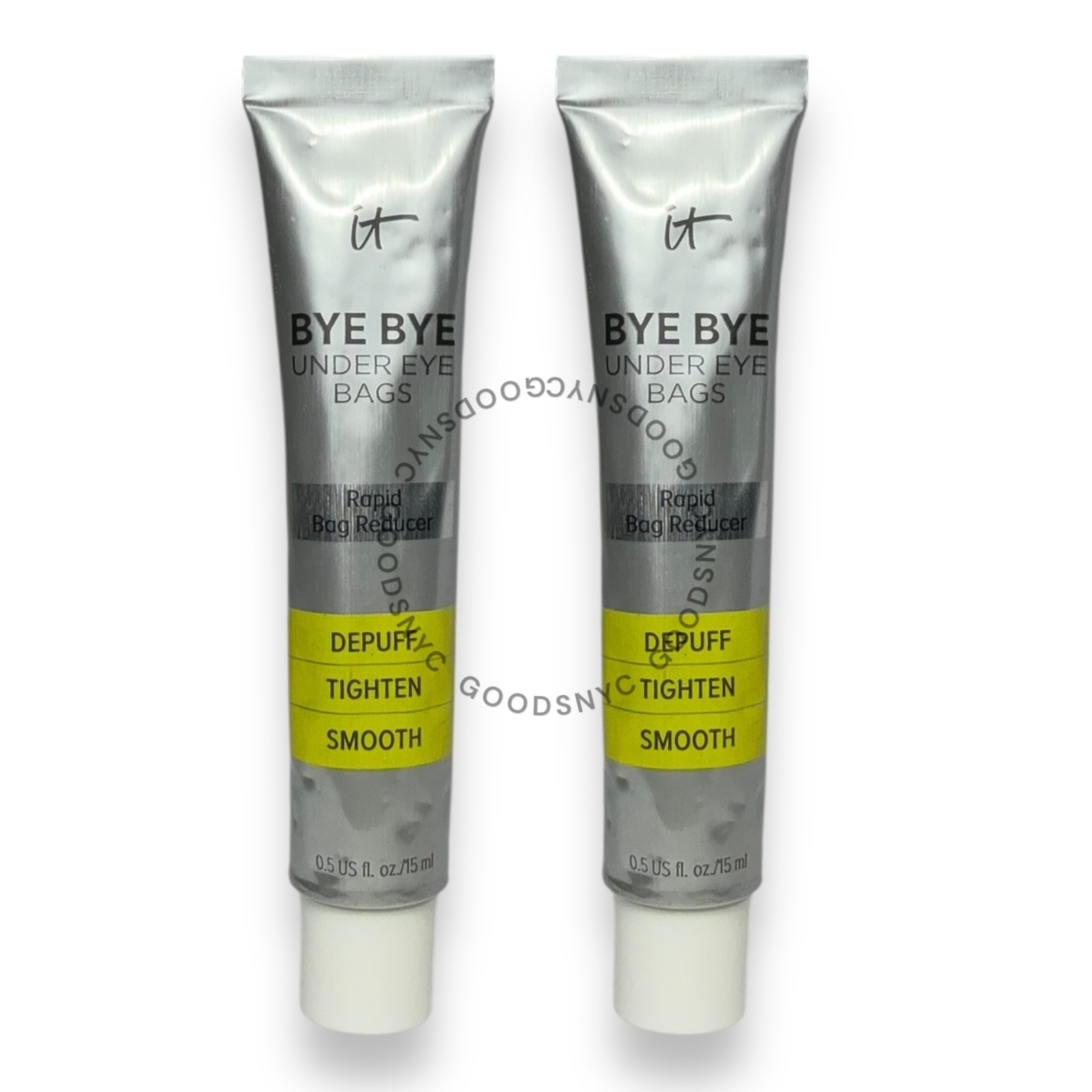 PACK OF 2 IT Cosmetics Bye Bye Under Eye Bags Rapid Bag Reducer 0.5 fl oz