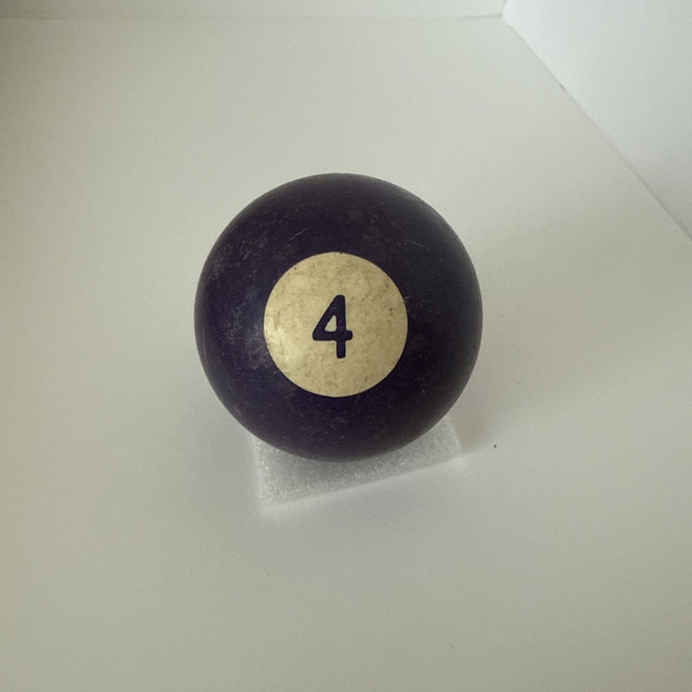 Vtg Single Billiard Pool Ball Standard 2 1/4" Replacement Number 4 Purple Solid