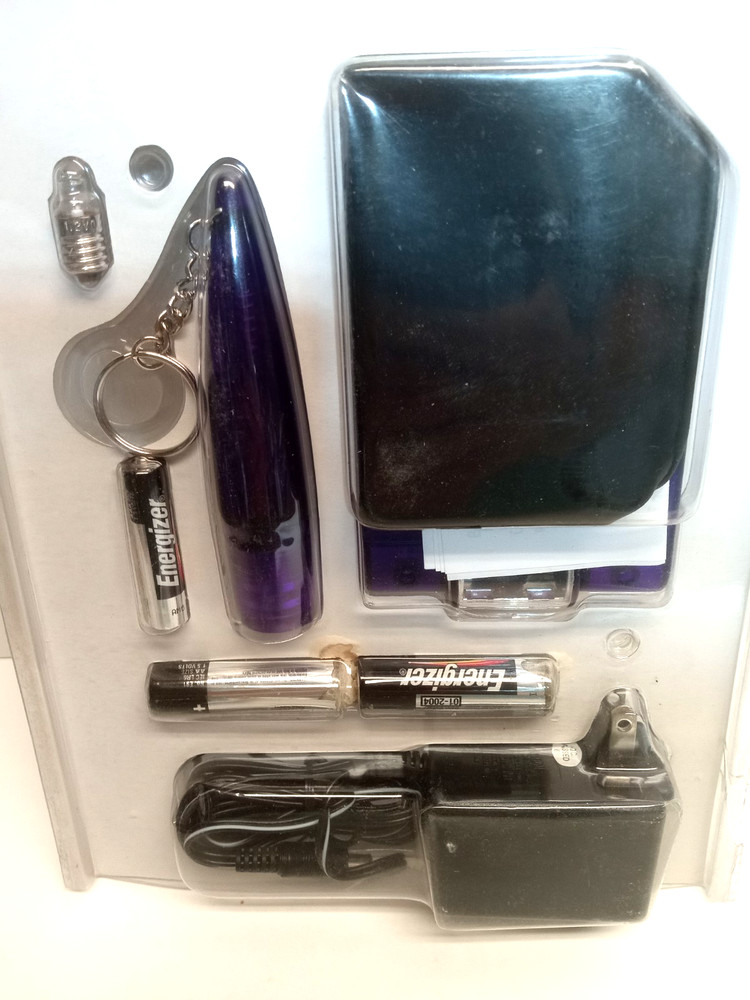 Millenium Book Lamp W/ Matching Keychain Flashlight W/ Power Adaptor / Xtra Bulb