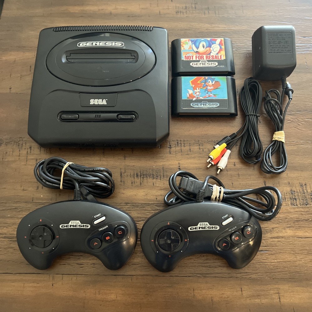 Original OEM Sega Genesis System Model 2 Console Complete w/ Sonic Bundle Tested
