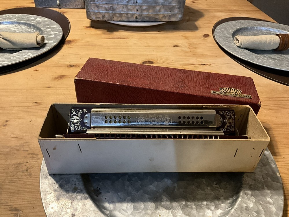 HOHNER Germany 4 Side HARMONICA Tremolo W/ Box