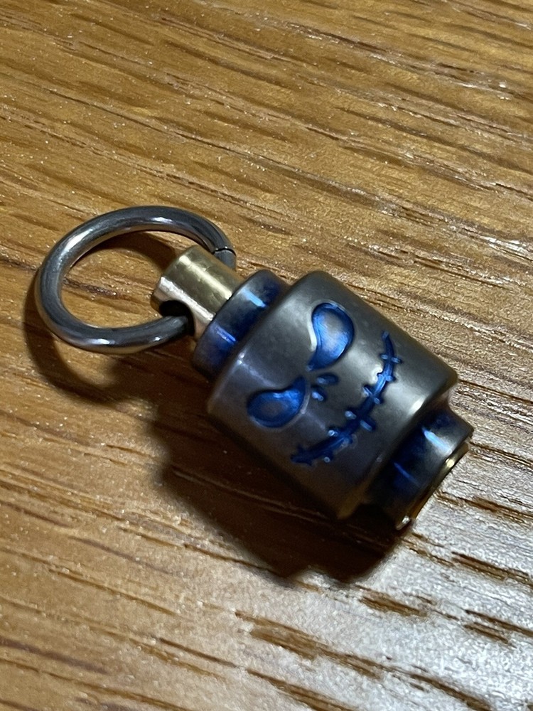 EDC Titanium Rotating Bead Pendant, Zipper Pull, Keychain Add On Titanium Silver