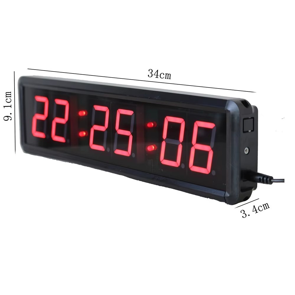 Large Screen Multipurpose LED Digital Timer Stopwatch Countdown Counter 100-240V