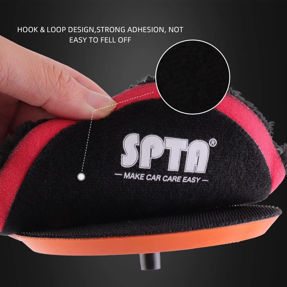 6 Inch Microfiber Polishing Pads 2-Pack Hook and Loop Backing for Car Buffer