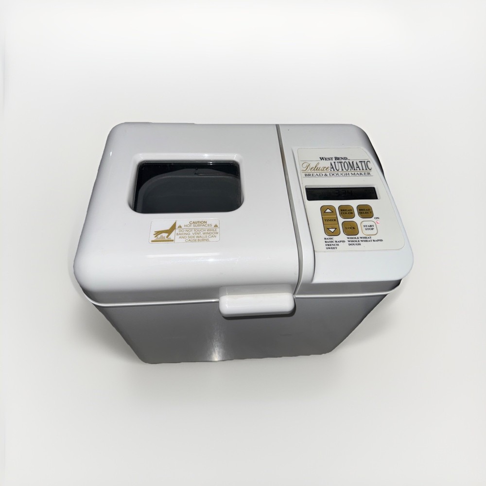 West Bend Deluxe Bread & Dough Maker Model 41050H 1.5 lb Automatic Machine
