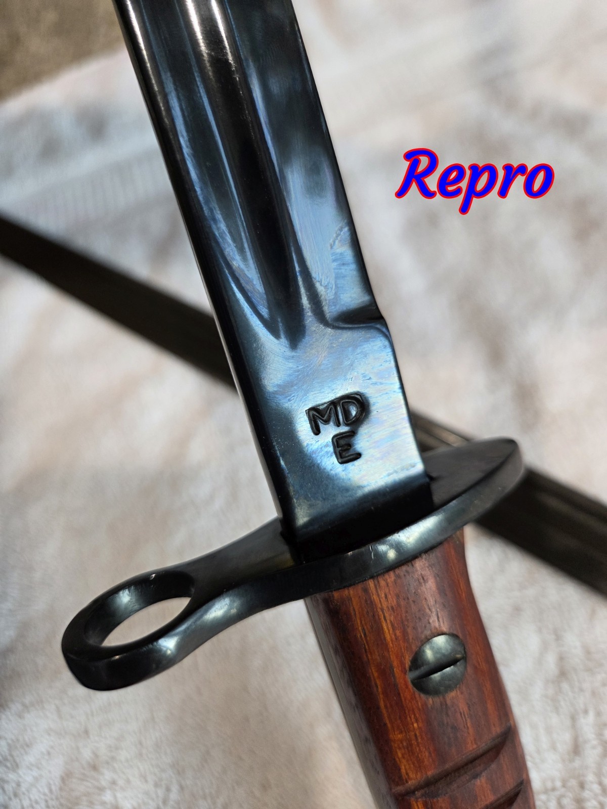 Real U.S. WWI Winchester Built M1917 Enfield Bayonet and a Repro also