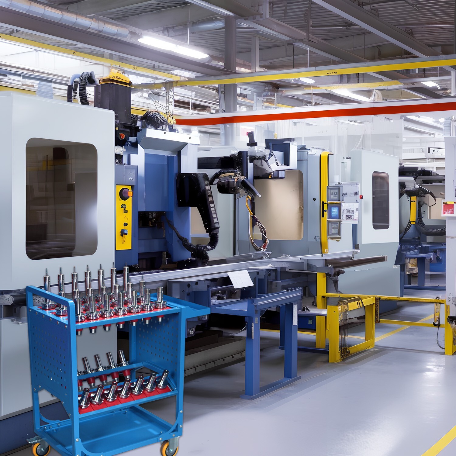 US Stock CAT40 Tool Trolley BT40 Taper Tool Holder CNC Machine Tool Cart