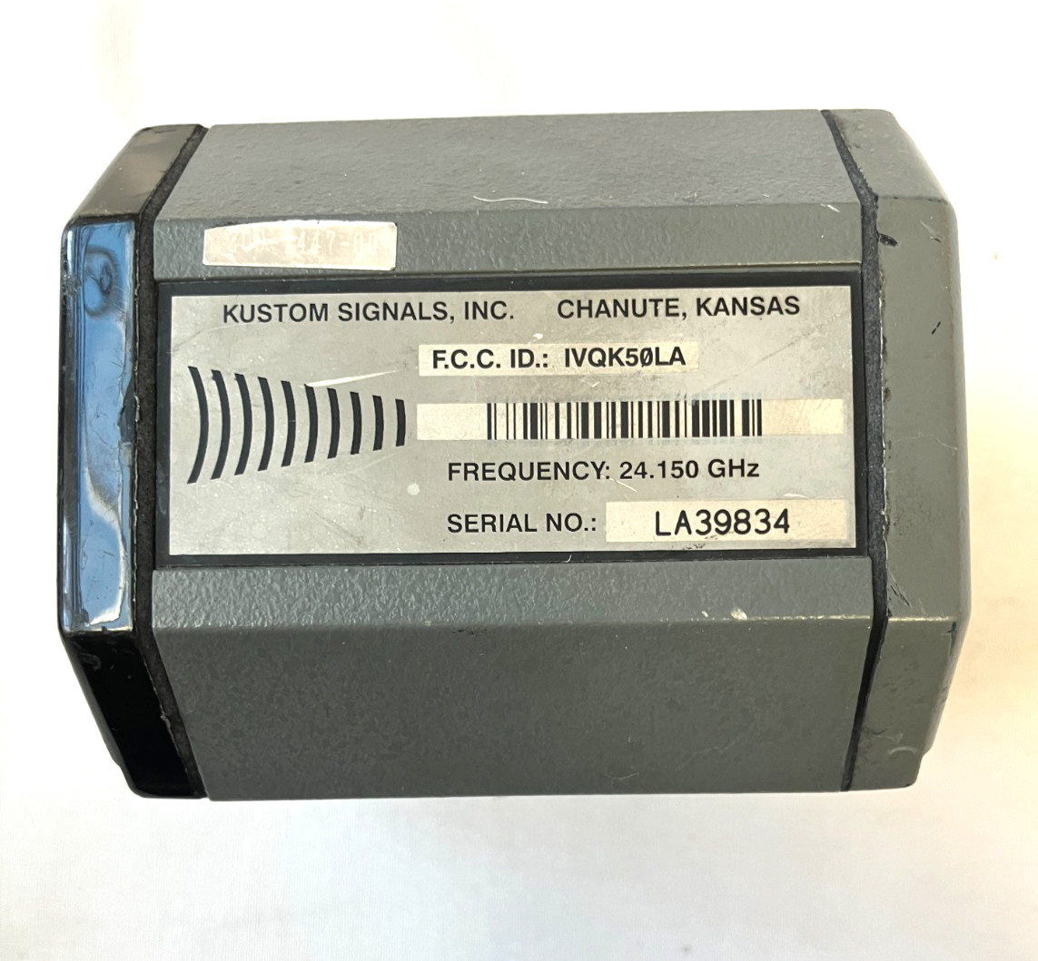 Kustom Signals Pro-1000DS Police Traffic Radar Tested & Working with hard case