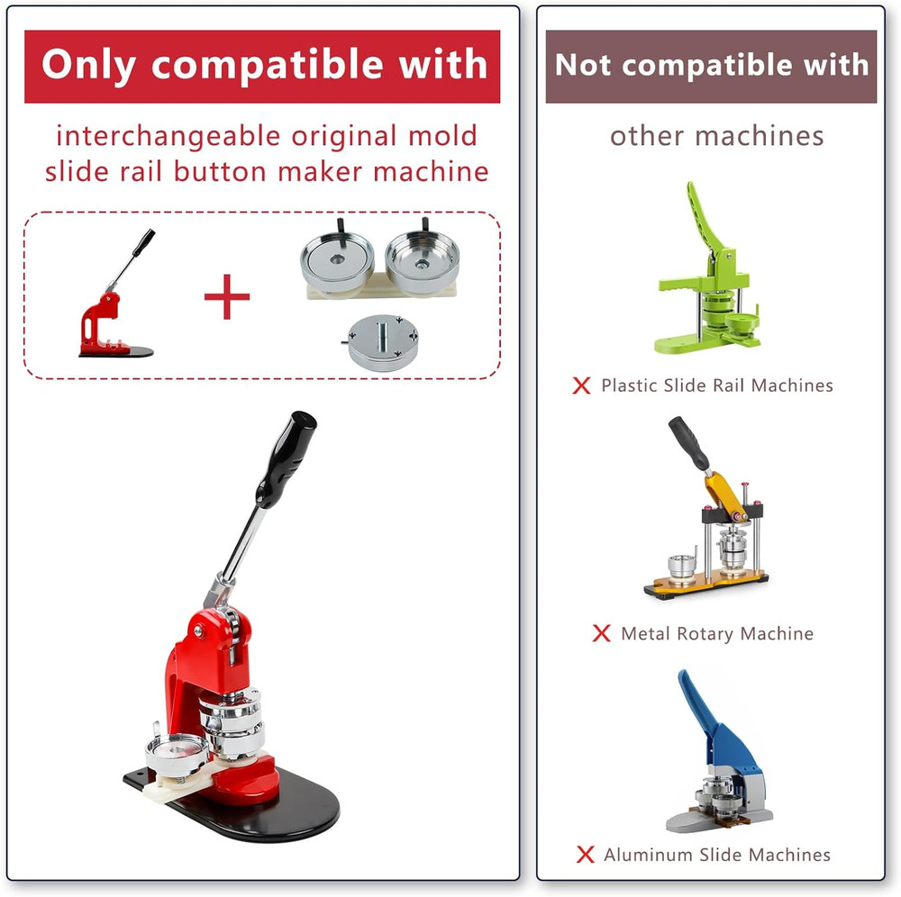 58mm Button Maker Mold - Replaceable Metal for DIY Press Machine