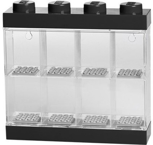LEGO Minifigure Stackable Display Case 8, Black [New Toy] Black, Brick