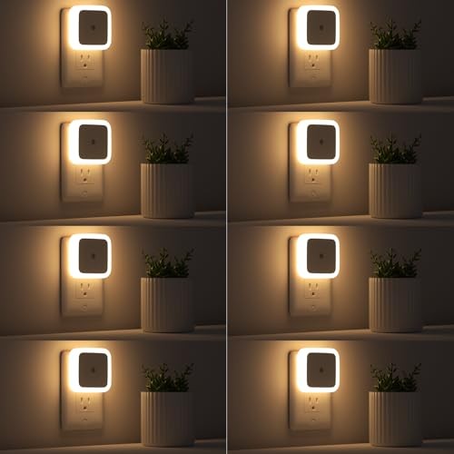 Night Light, Night Lights Plug into Wall 8-Pack, Nightlight Plug in Warm White