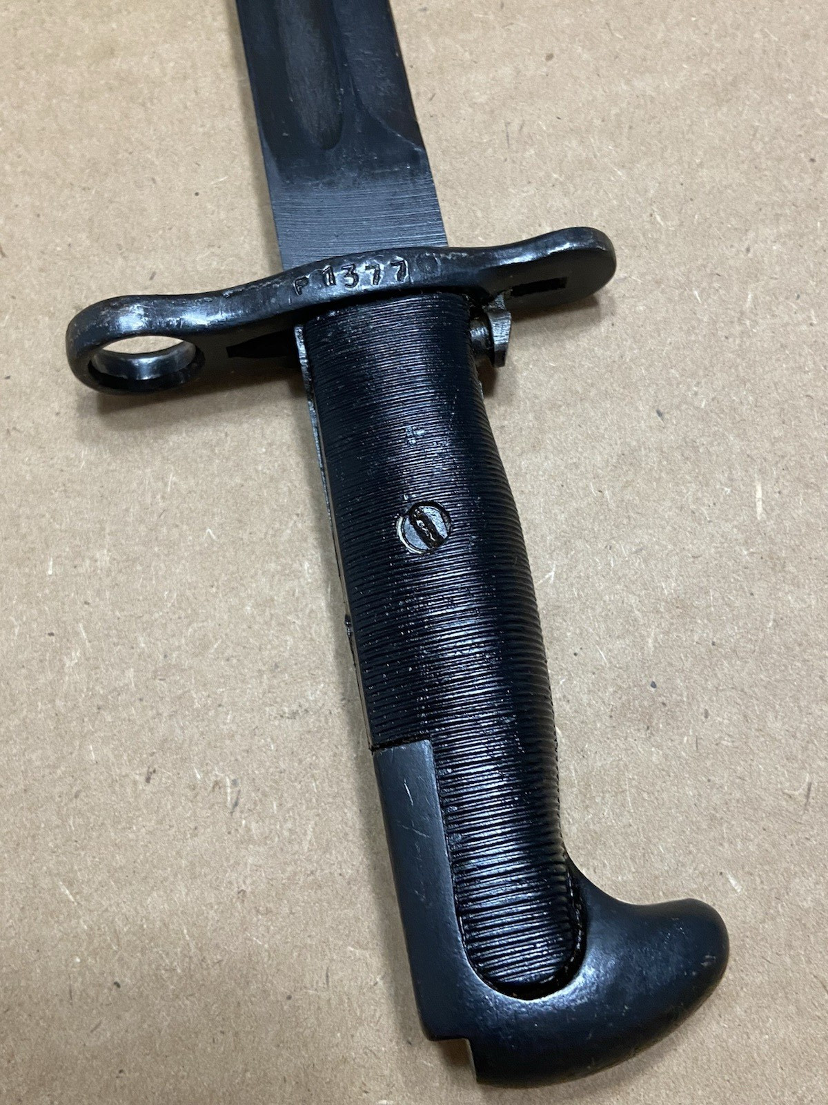 Original M1 Garand bayonet E US marked w/ E-US scabbard also fits 1903 NICE