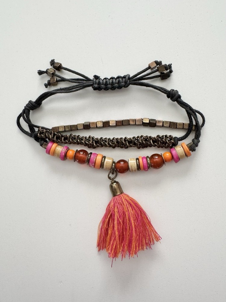 Handmade Boho Beaded Bracelet Unisex Adjustable