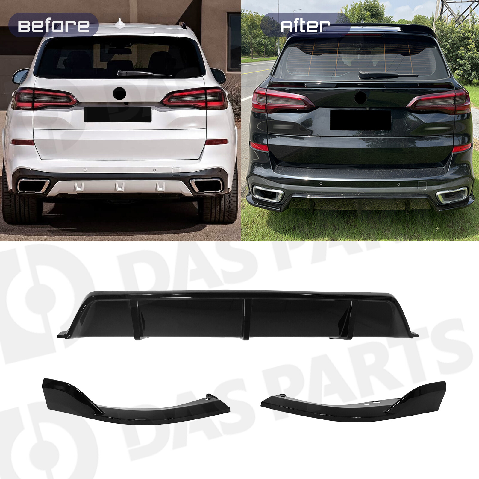 Body Kit For BMW X5 G05 2019-2022 Front Lip Rear Diffuser Spoiler Side Skirts