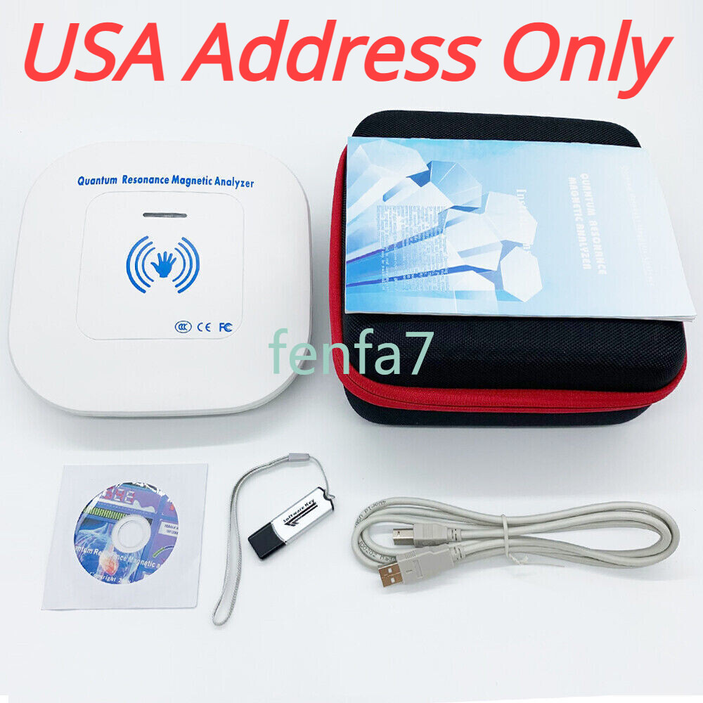 USA Drop Shipping 2024 White Hand Touch Quantum Magnetic Resonance Body Analyzer