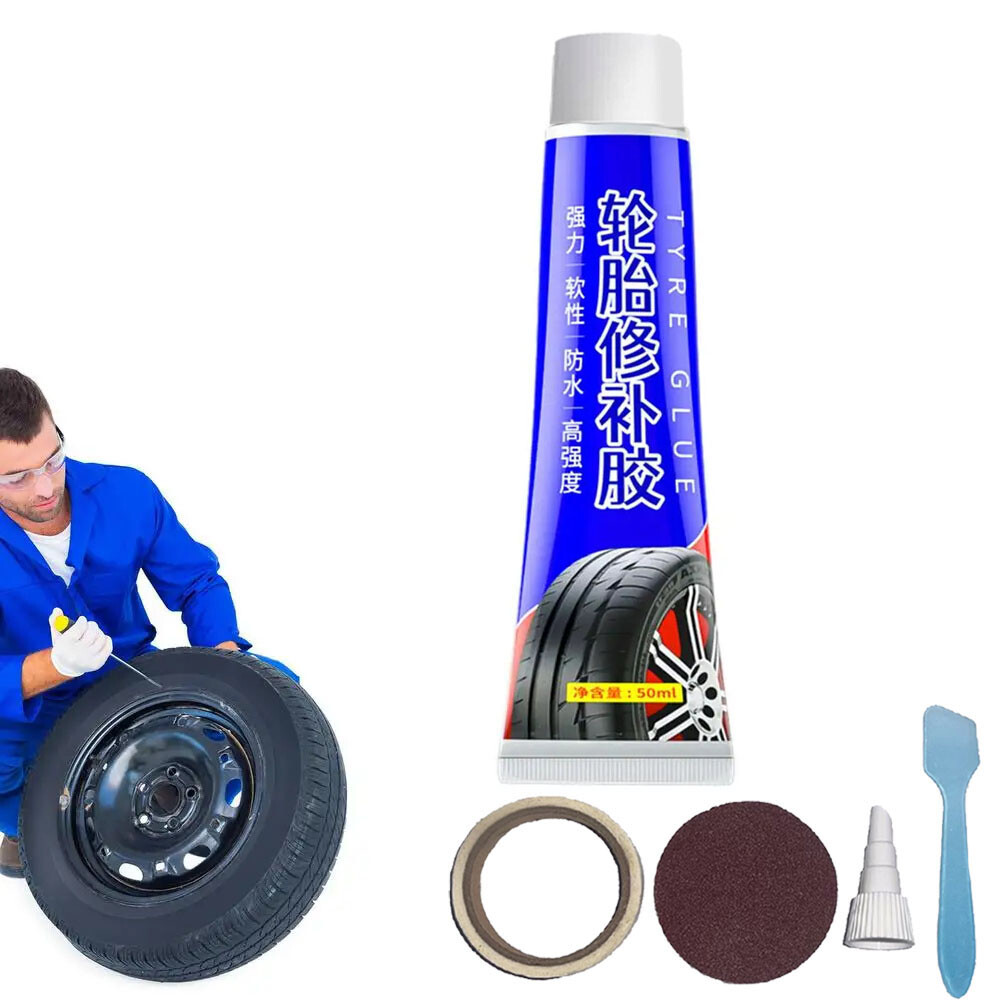 50ml Tire Patch Plug Sidewall Repair Glue For Side Bonding Or Tire Leakage