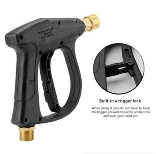 1/4" High Pressure Washer Gun 4000 PSI Car Wash Foam Spray Short Wand w/5 Nozzle