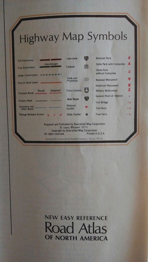 Road Atlas North America Easy Reference Map Booklet