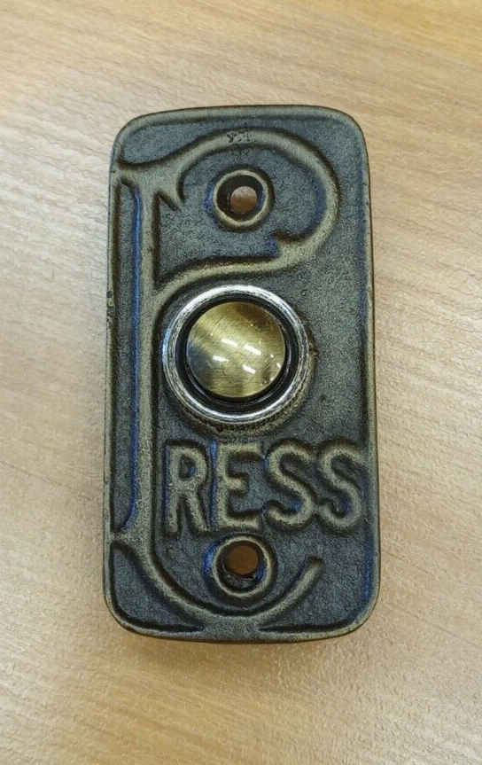 Press Classic Style Doorbell Button Solid Brass Waterglass Studios 1612ab
