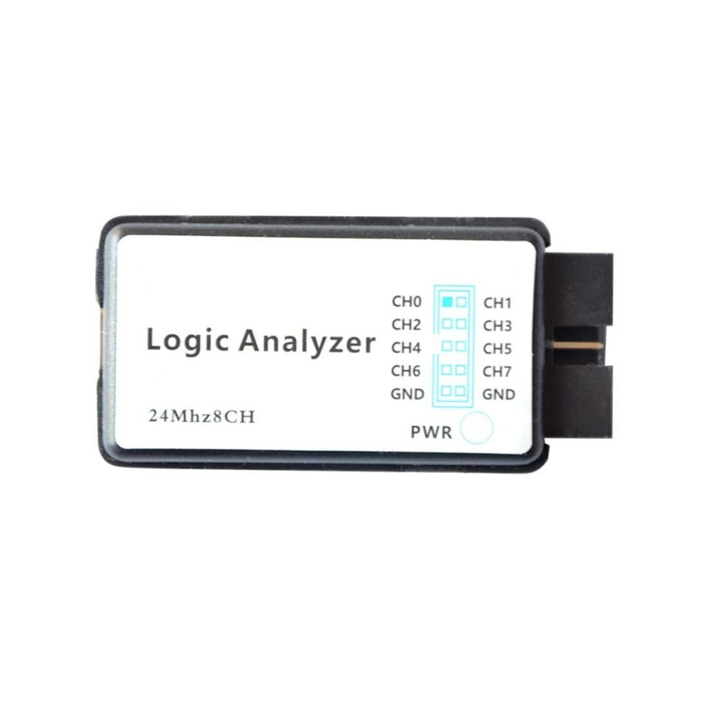USB Logic Analyzer 8CH 24MHz UART IIC SPI Debugging Device with EMI Ring Cable
