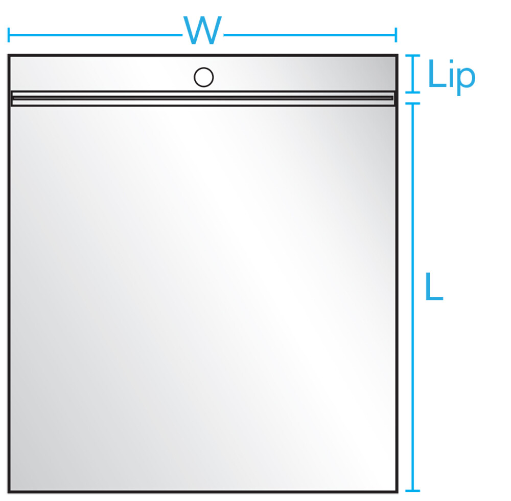 Clear 4mil Hanghole Plastic Zip Seal Bags Hang Hole Reclosable Top Lock Baggies