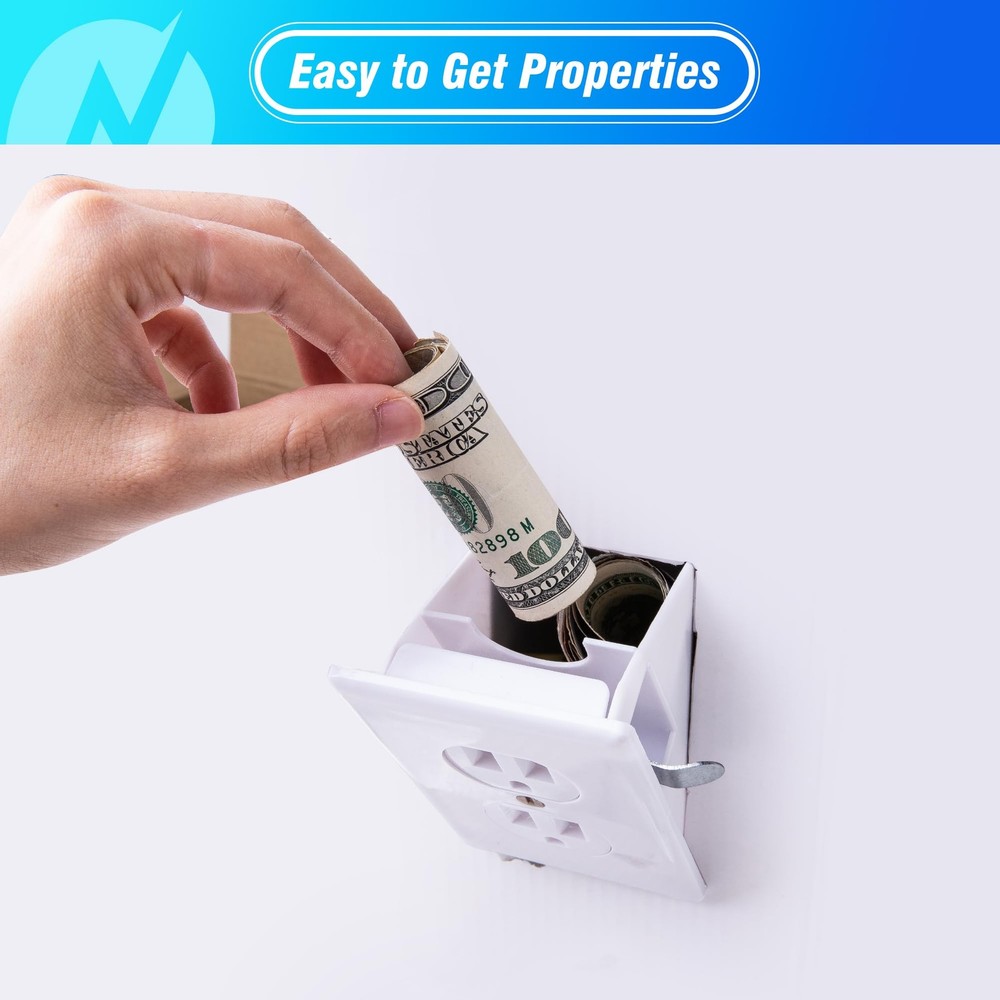 Wall Outlet Hidden Safe, Polystyrene Wall Diversion Safe, Easy Installation H...