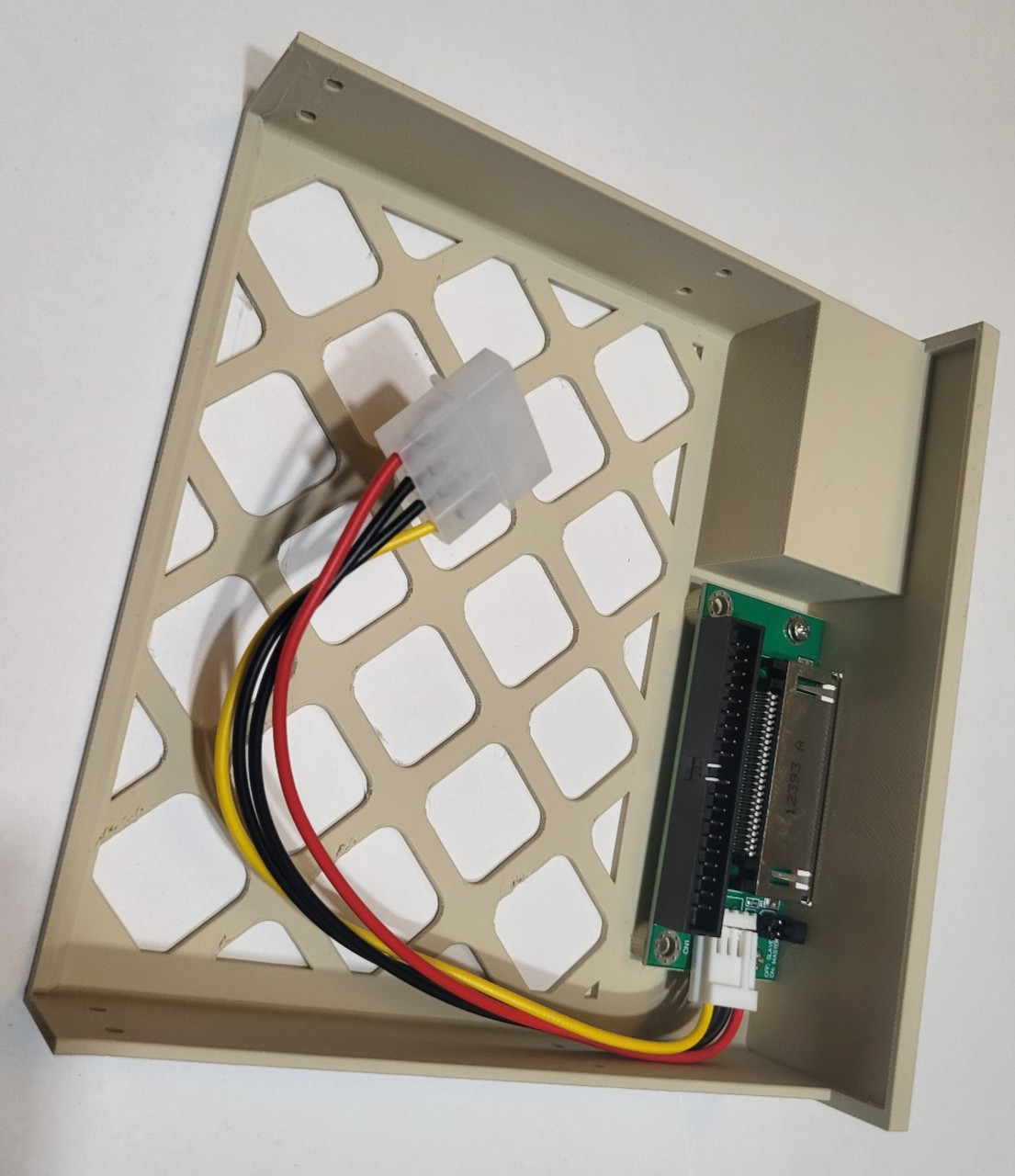 Beige!! 5.25" bay CF Compact Flash to IDE adapter with Molex conn and storage