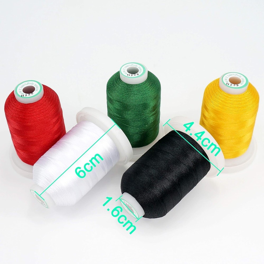 80 Spools Polyester Embroidery Machine Thread Kit 1000M 1100Y Each Spool - Co...