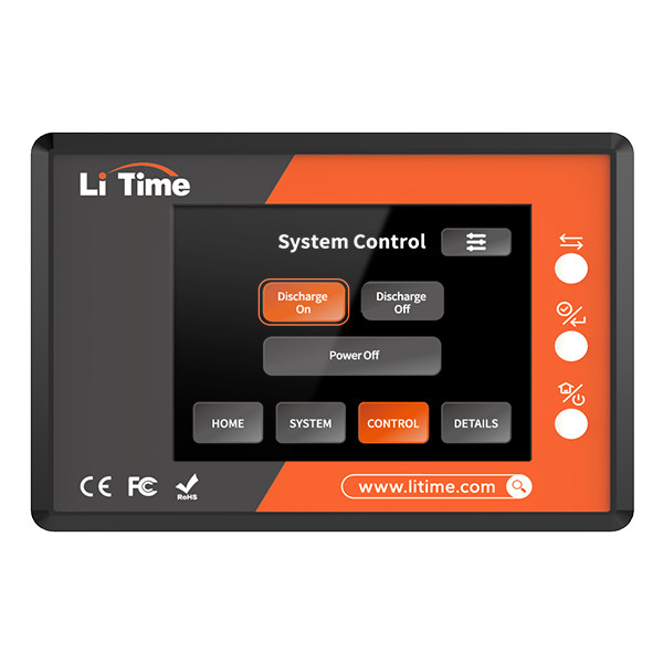 LiTime RS485 Real-time Monitoring Display For Golf Cart Home RV Lithium Battery