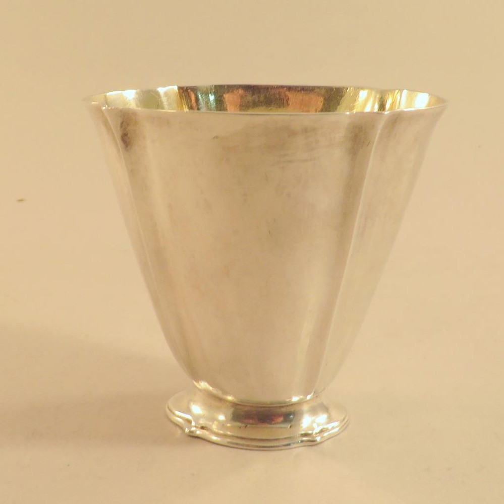 Antique Solid Silver Tulip Beaker Strasbourg Style Schuch 1732