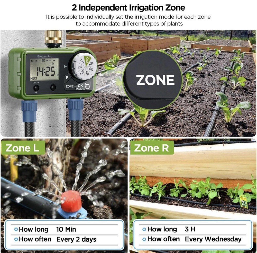 Bietrun Pro 2-zone Digital Water Timer